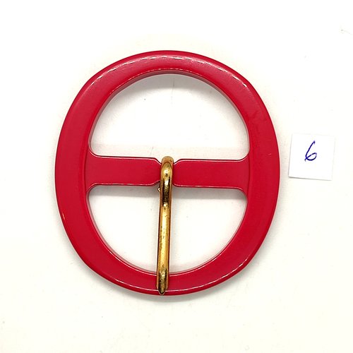 1 boucle de ceinture en résine rose - 55x60mm