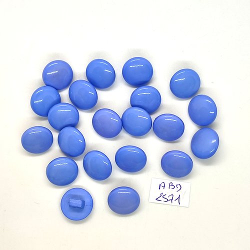 21 boutons en résine bleu clair - 13mm - abd2571