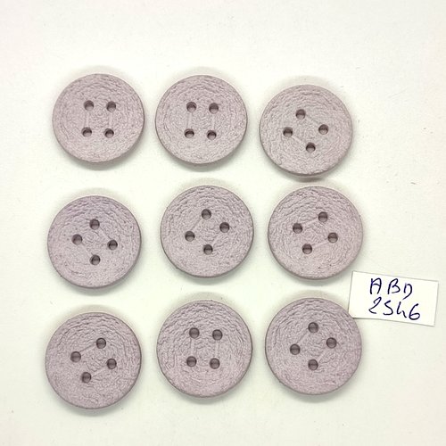 9 boutons en résine rose - 20mm - abd2546