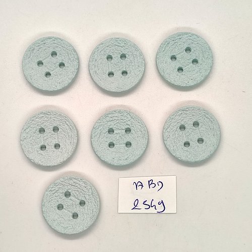 7 boutons en résine vert d'eau - 21mm - abd2549