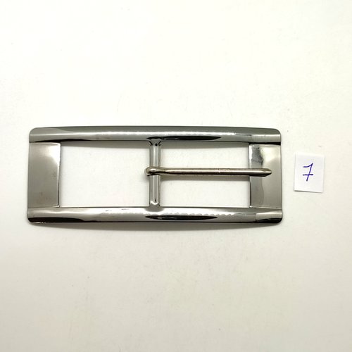 1 boucle de ceinture en métal argenté - 30x87mm