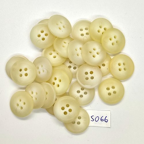 27 boutons en résine beige clair - 18mm - tr5066