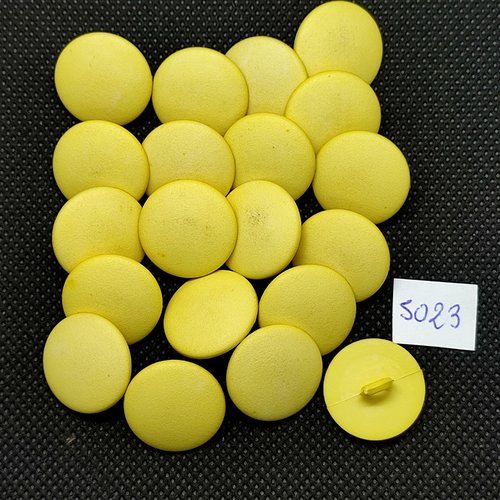 20 boutons en résine  jaune - 18mm - tr5023