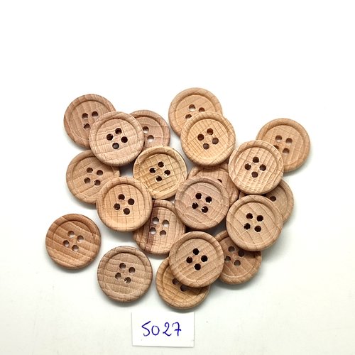 20 boutons en résine marron clair - 18mm - tr5027