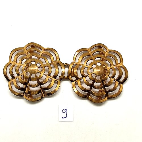 1 boucle de ceinture en métal doré - 40mm