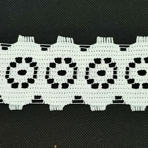 4m de dentelle blanche - 60mm
