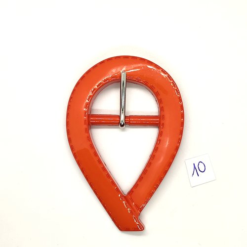 1 boucle de ceinture en résine orange - 53x79mm