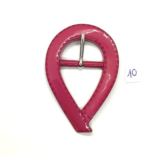 1 boucle de ceinture en résine rose / fuchsia - 53x79mm