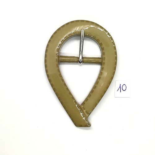 1 boucle de ceinture en résine kaki - 53x79mm