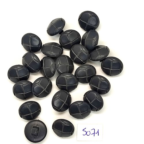 24 boutons en résine gris - 15mm - tr5071