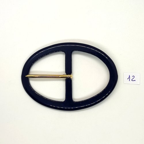 1 boucle de ceinture en résine bleu foncé - 54x76mm