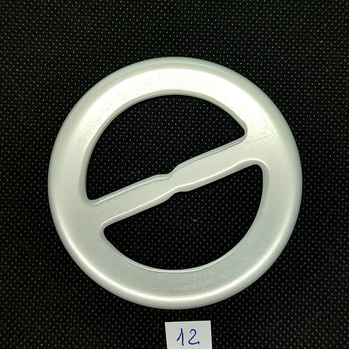 1 boucle de ceinture coulissante en résine blanc - 73mm