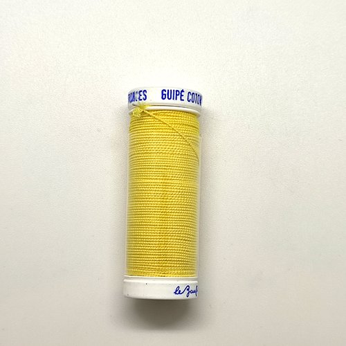 Elastique pour fronçes jaune - guipé coton - 20m