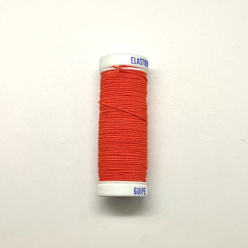 Elastique pour fronçes orange - guipé coton - 20m