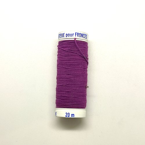 Elastique pour fronçes violet - guipé coton - 20m