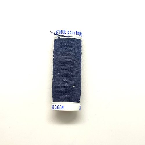 Elastique pour fronçes bleu foncé - guipé coton - 20m