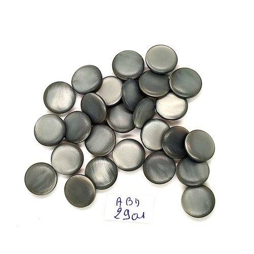 26 boutons en résine gris - 13mm - abd2901