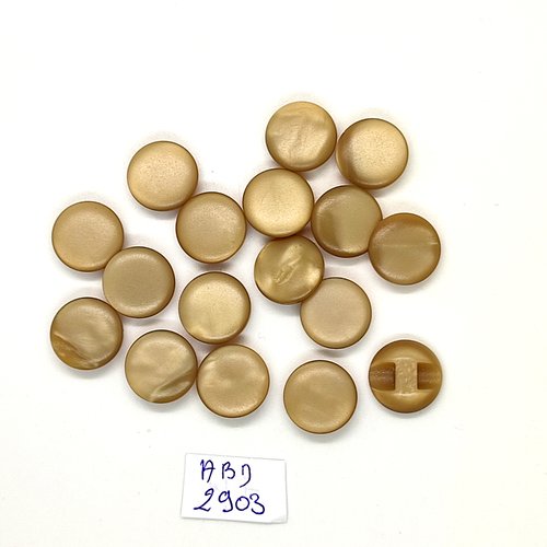 17 boutons en résine beige - 13mm - abd2903