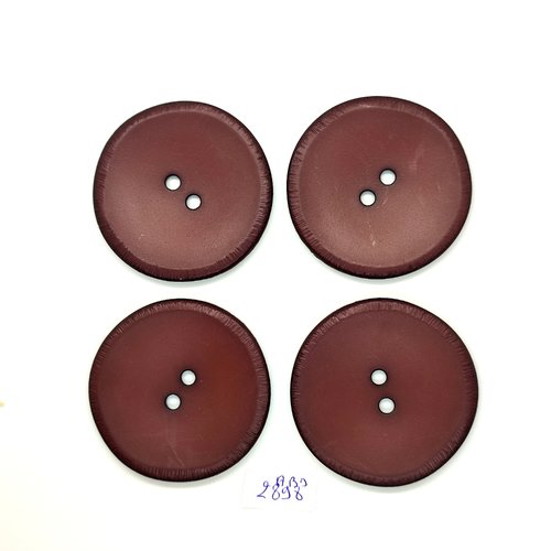 4 boutons en résine marron - 50mm - abd2898
