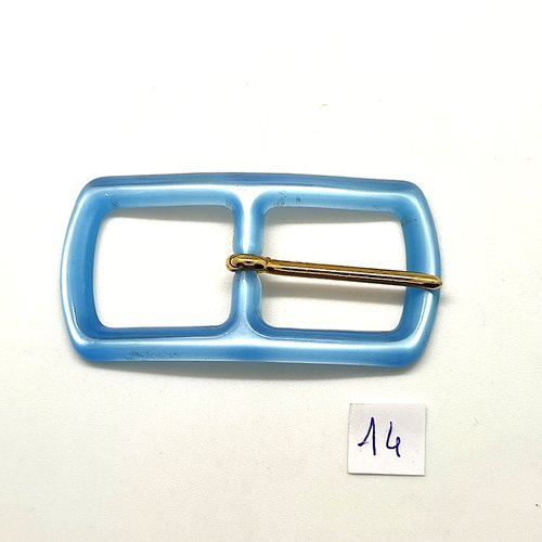 1 boucle de ceinture en résine bleu clair- 33x66mm