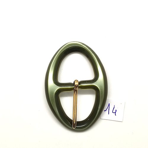 1 boucle de ceinture en résine vert - 36x52mm