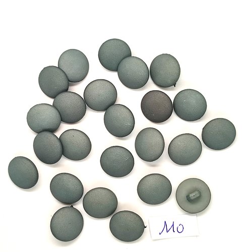24 boutons en résine gris / bleu - 15mm - 110