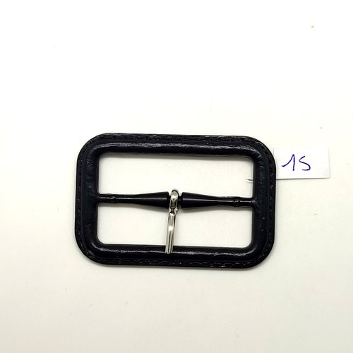 1 boucle de ceinture en résine noir - 42x65mm