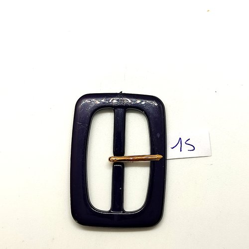 1 boucle de ceinture en résine violet foncé - 37x53mm