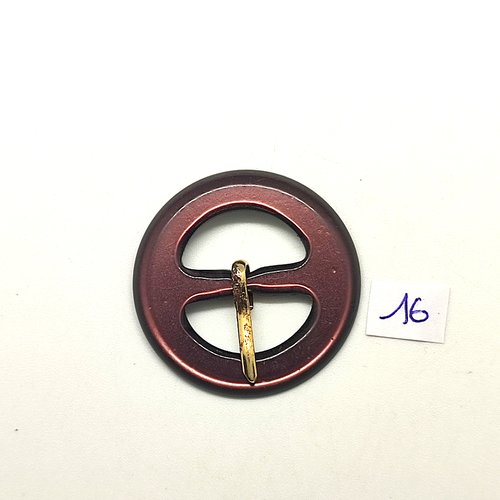 1 boucle de ceinture en résine marron - 39mm