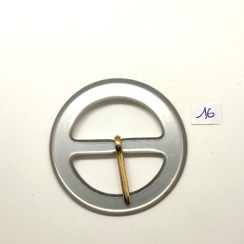 1 boucle de ceinture en résine gris - 62mm