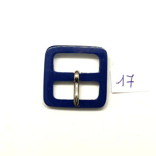 1 boucle de ceinture en résine bleu foncé - 28x29mm