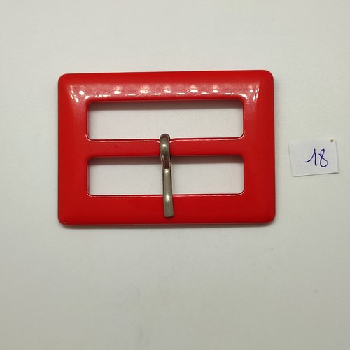 1 boucle de ceinture en résine rouge - 50x71mm