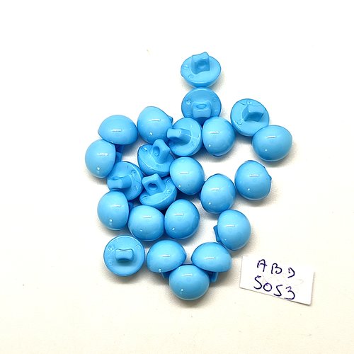 23 boutons en résine bleu clair - 10mm - abd3053