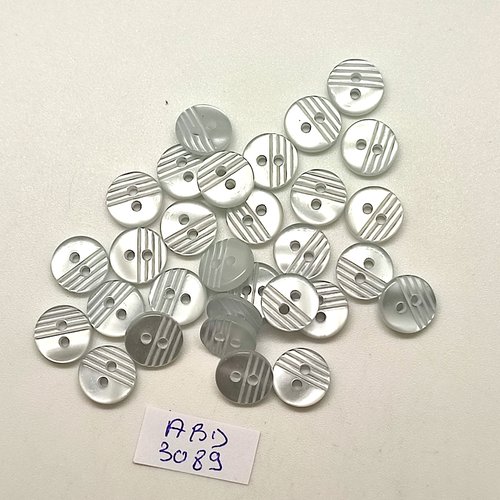 29 boutons en résine bleu clair - 10mm - abd3089