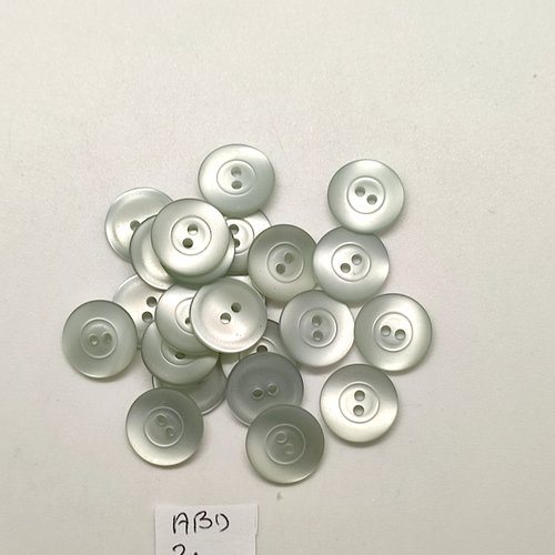 23 boutons en résine gris / bleu - 12mm - abd3100