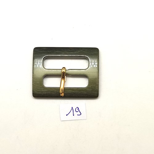 1 boucle de ceinture en résine vert - 30x38mm