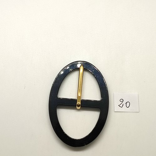 1 boucle de ceinture en résine noir - 44x64mm