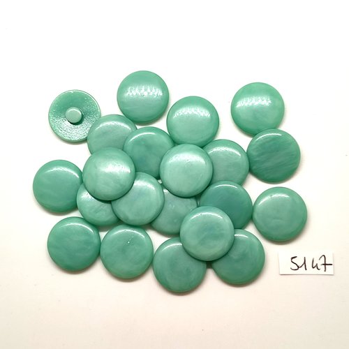 21 boutons en résine vert clair - 18mm - tr5147