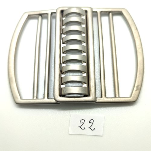 1 boucle de ceinture en métal argenté - 52x71mm fermé