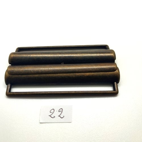 1 boucle de ceinture en métal bronze - 38x69mm fermé