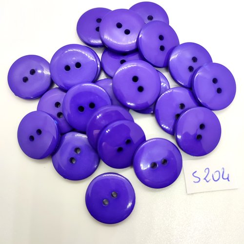 23 boutons en résine violet - 18mm - tr5204