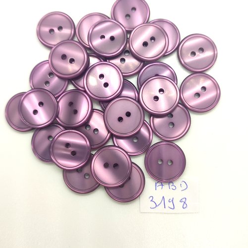 29 boutons en résine violet / lilas foncé - 15mm - abd3198