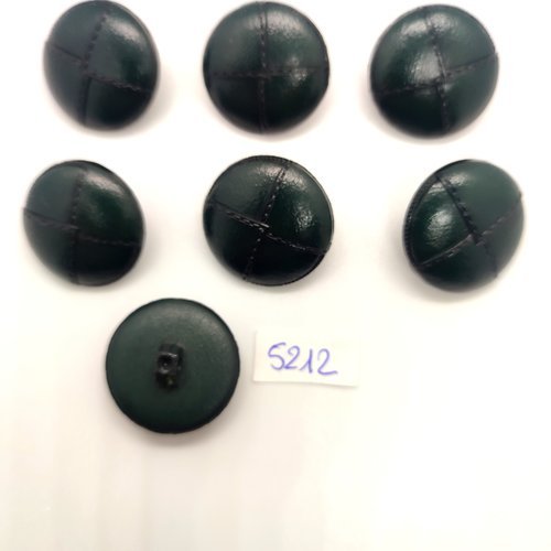 9 boutons en résine vert très foncé - 23mm - tr5212