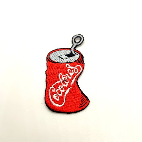 1 thermocollant / écusson à coudre rouge - cocola - 25x45mm