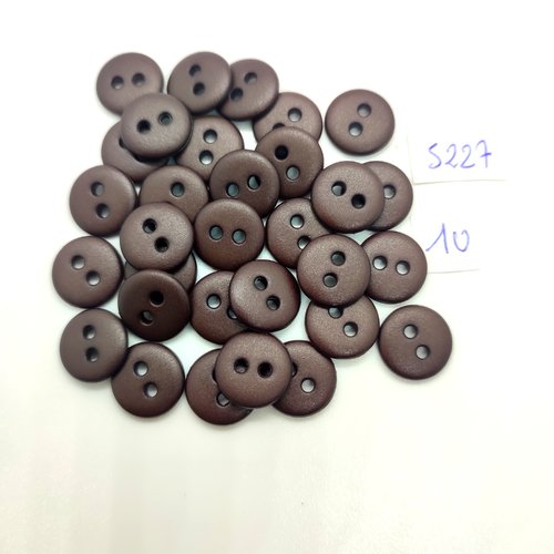 31 boutons en résine marron - 13mm - tr5227