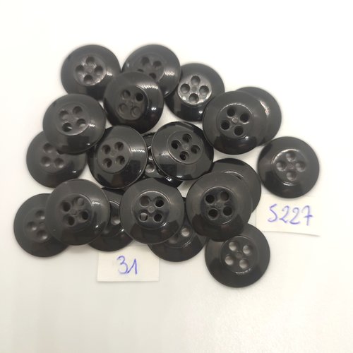 20 boutons en résine bleu foncé - 17mm - tr5227
