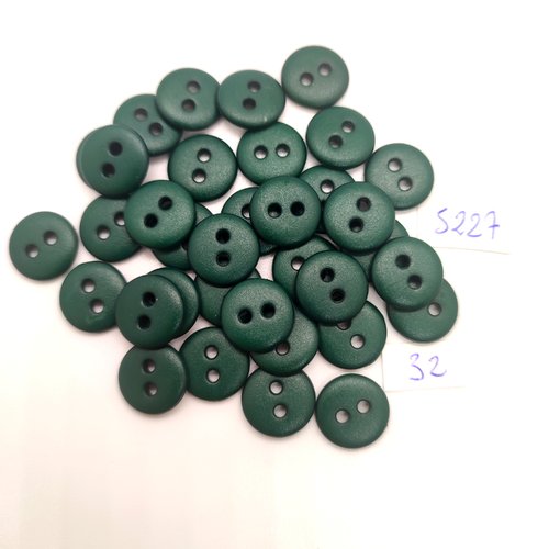 35 boutons en résine vert - 13mm - tr5227