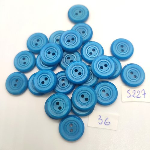 26 boutons en résine bleu - 15mm - tr5227