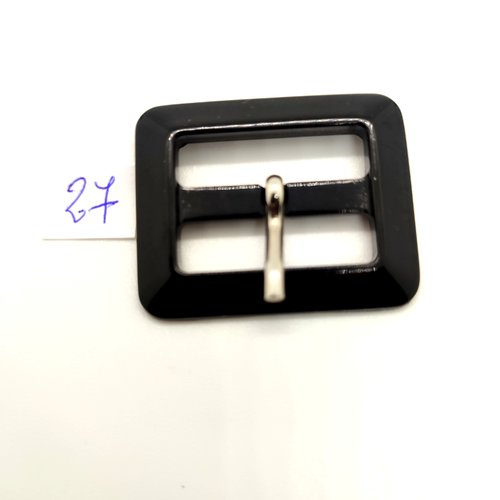 1 boucle de ceinture en résine noir - 31x36mm