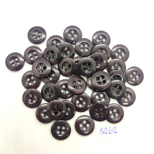 38 boutons en résine noir - 12mm - tr5262